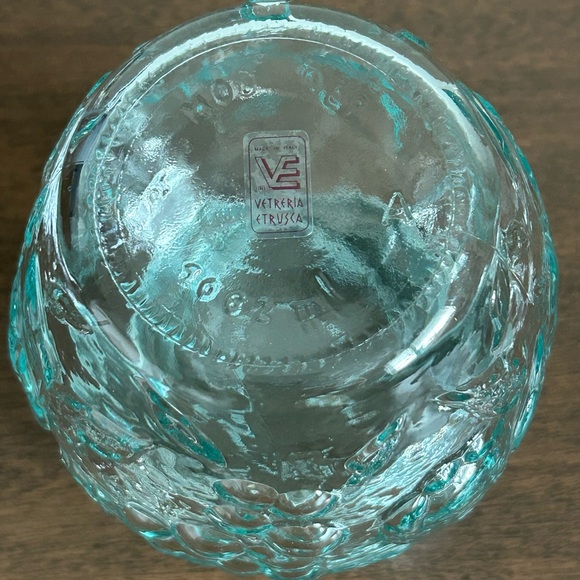 HERMETIC GREEN TINT GLASS FRUIT EMBOSSED 6" CANISTER WIRE BAIL HINGED LID ITALY - Picture 10 of 15